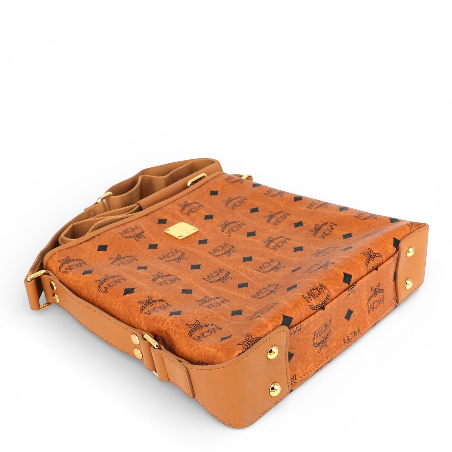MCM Umhängetasche Visetos Cognac