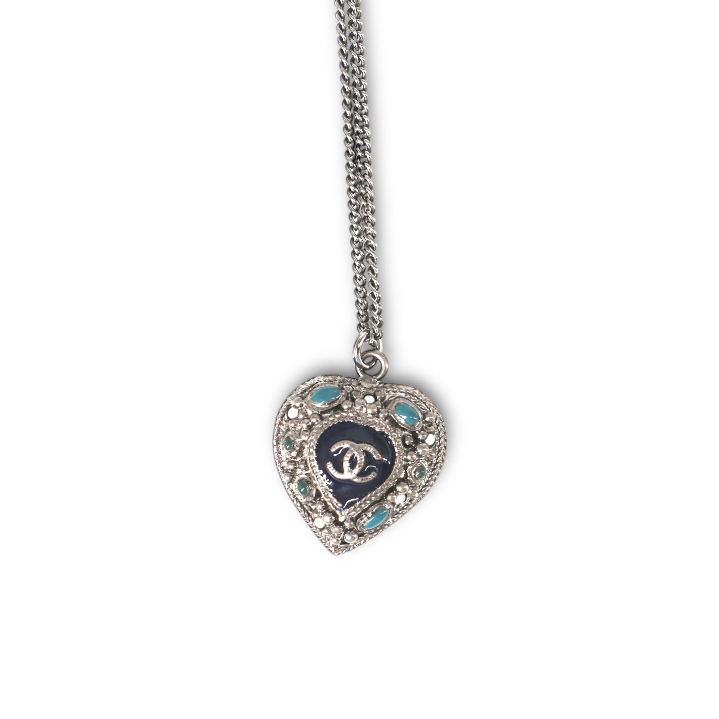 Chanel Kette Herz ruthenium
