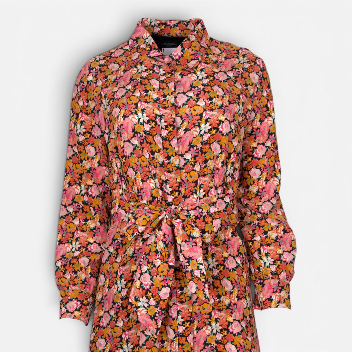 Weekend Max Mara Kleid Seide geblümt Gr. 36