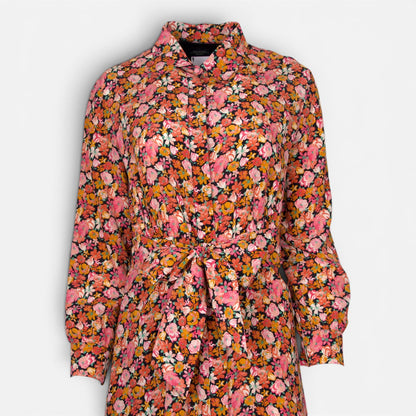 Weekend Max Mara Kleid Seide geblümt Gr. 36