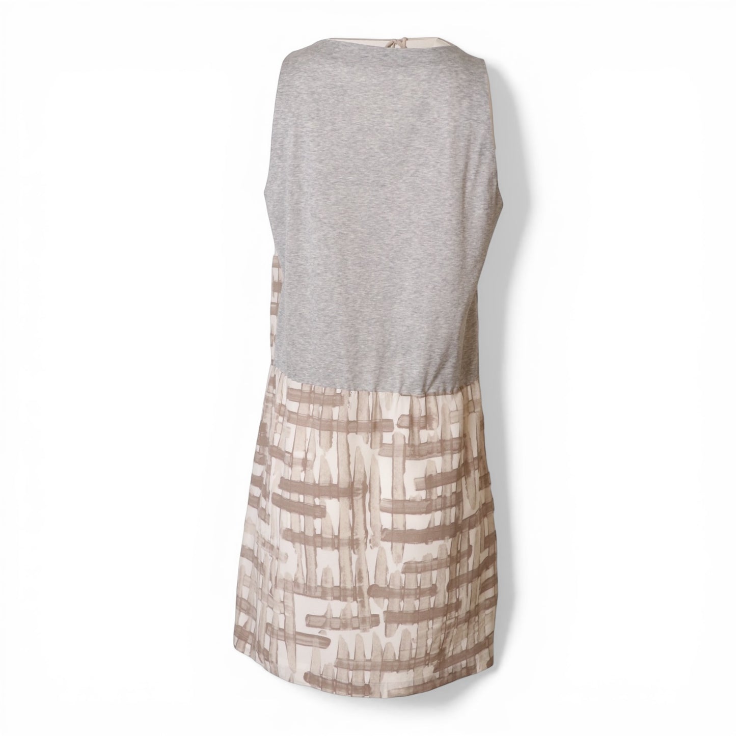 Fabiana Filippi Seidenkleid beige/grau Gr. M