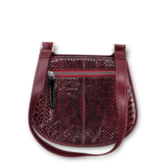 Gianni Versace Schultertasche Python bordeaux