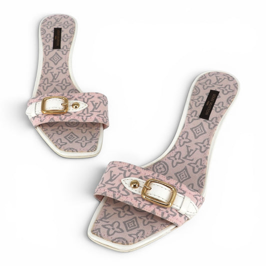 Louis Vuitton Mules kitten heel rosa Gr. 37.5