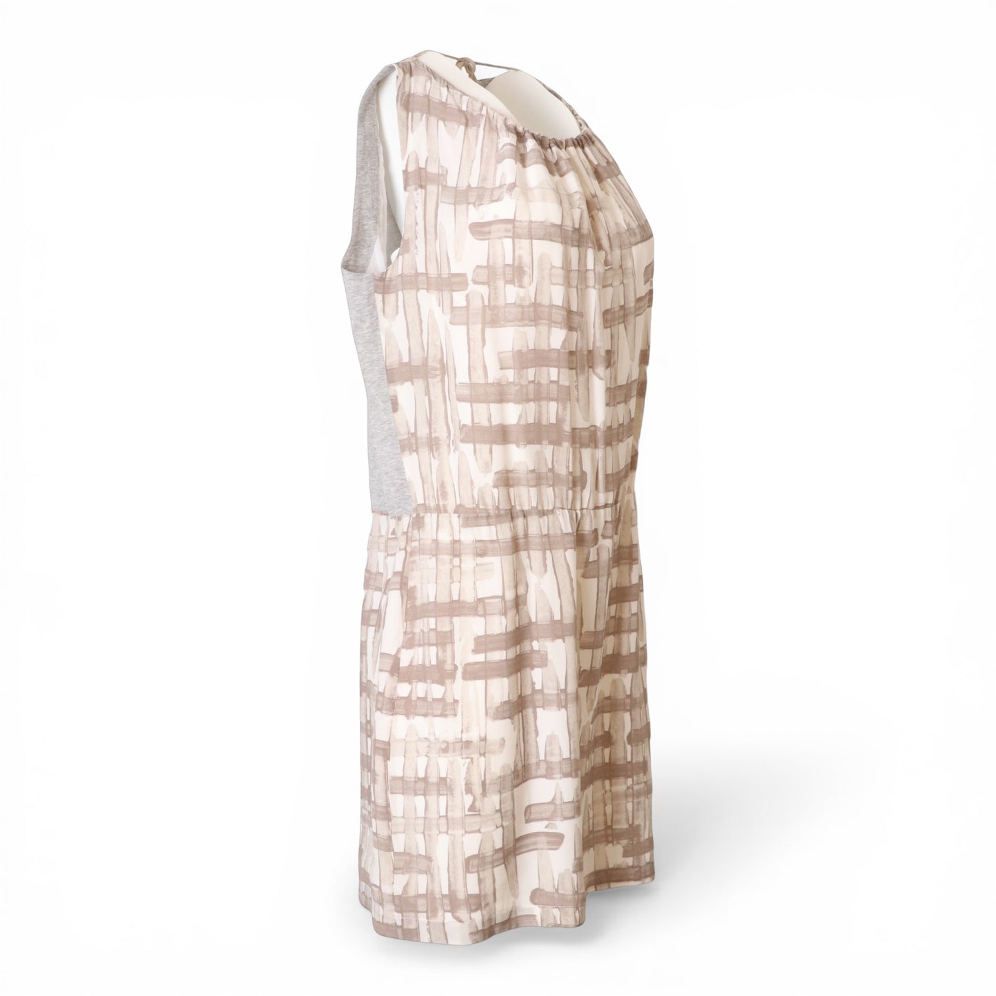 Fabiana Filippi Seidenkleid beige/grau Gr. M