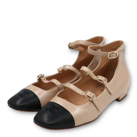 Chanel Mary Janes bicolor Gr. 38