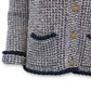 Chanel Cardigan weiss/marine Gr. 38