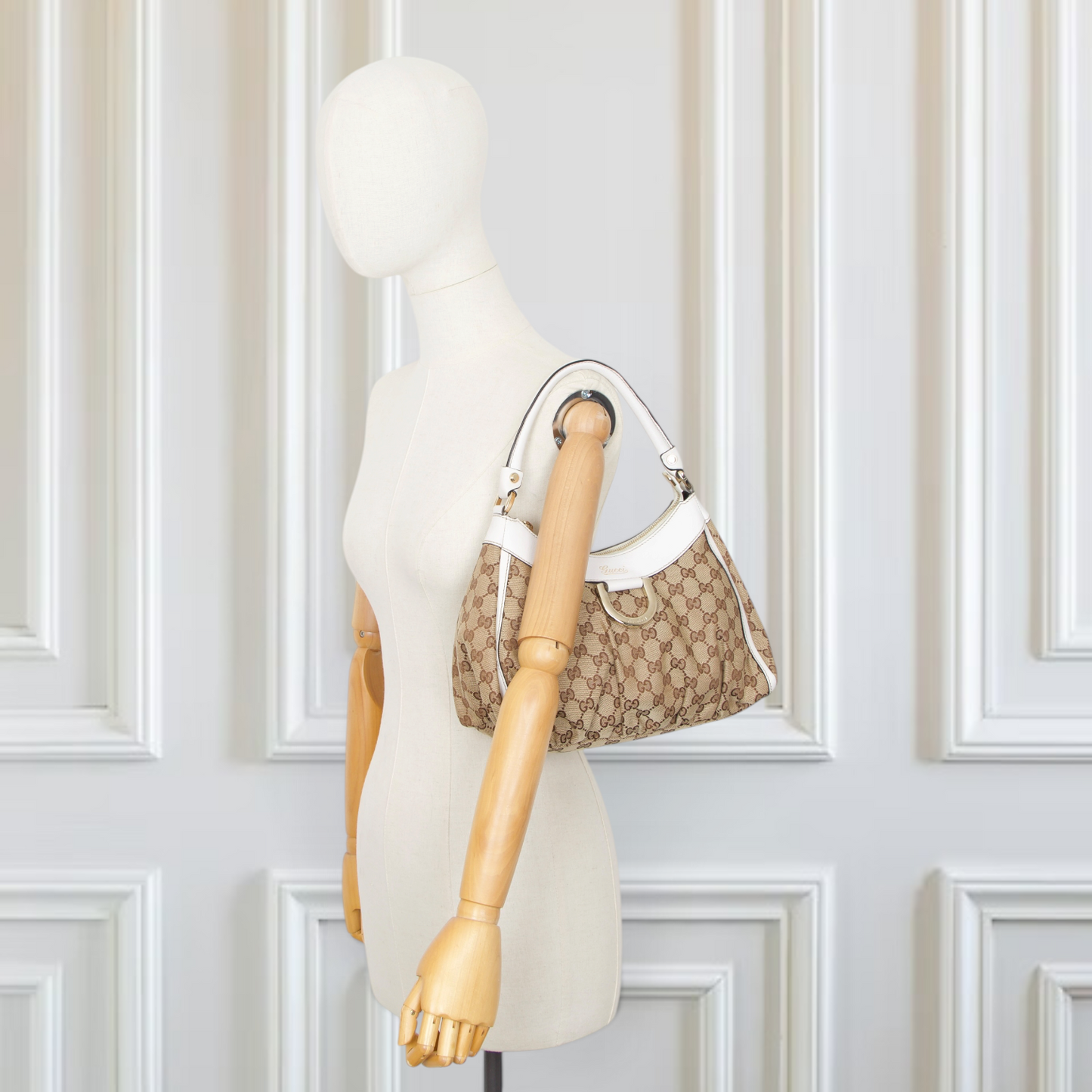 Gucci Abbey D-Ring GG weiss