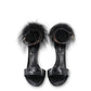 Louis Vuitton Call back Sandalen mit Pelz schwarz Gr. 38