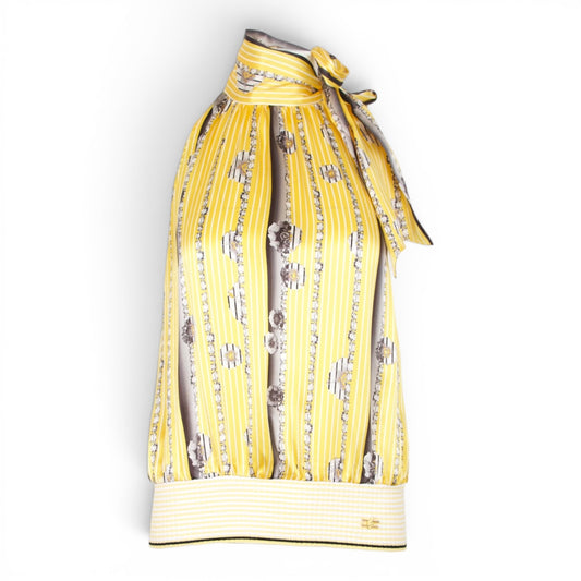 Roberto Cavalli Neckholder Seide gelb IT 44 DE 38