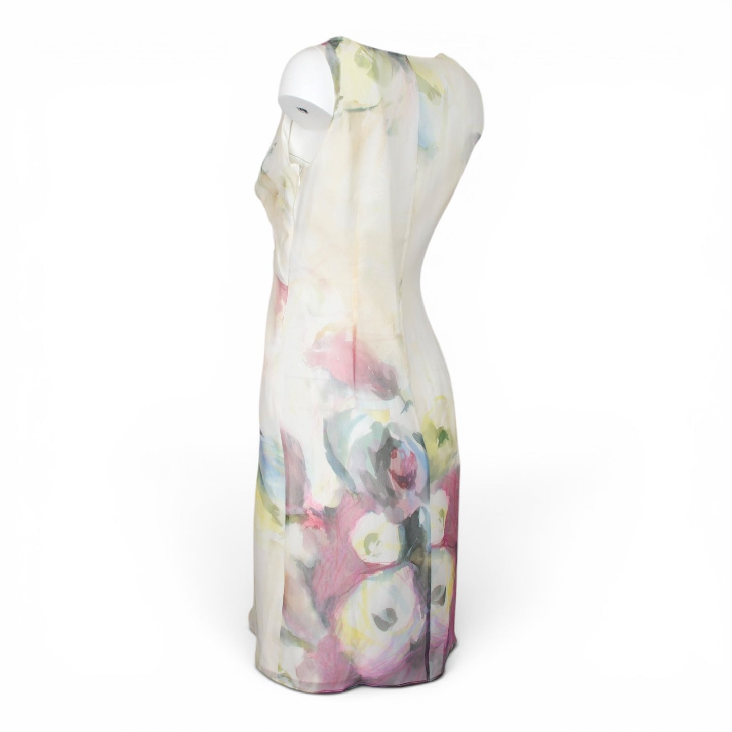 Valentino Kleid Seide crème geblümt IT 42 DE 36