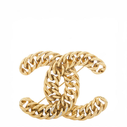 Chanel Brosche gold geflochten