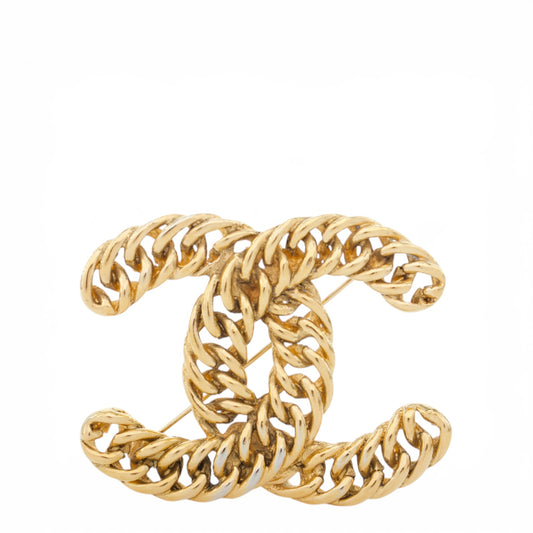Chanel Brosche gold geflochten