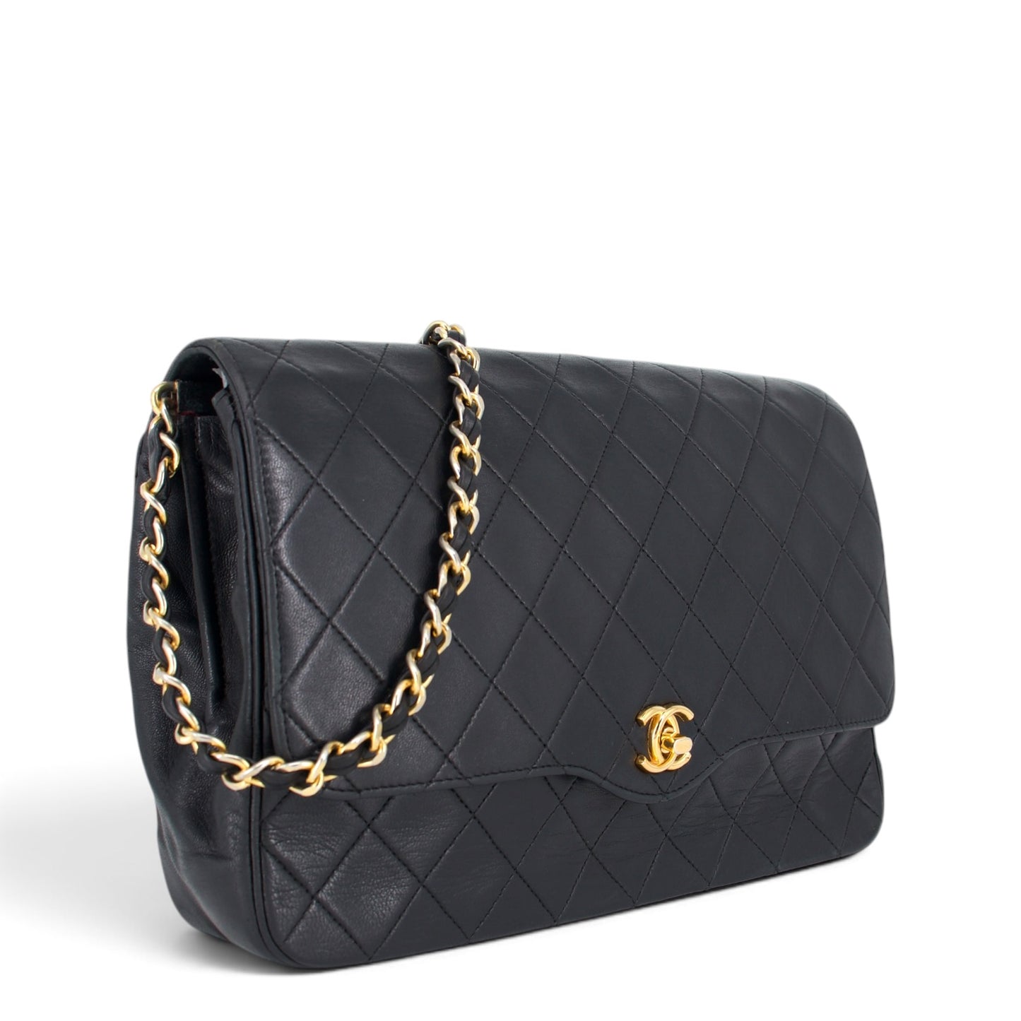 Chanel Matelassé Lammleder schwarz