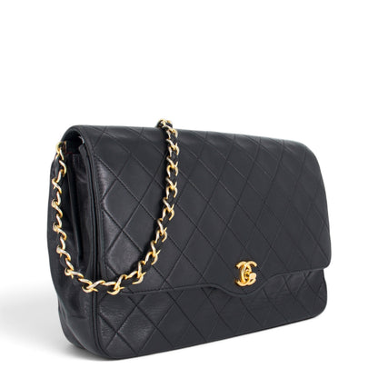 Chanel Matelassé Lammleder schwarz