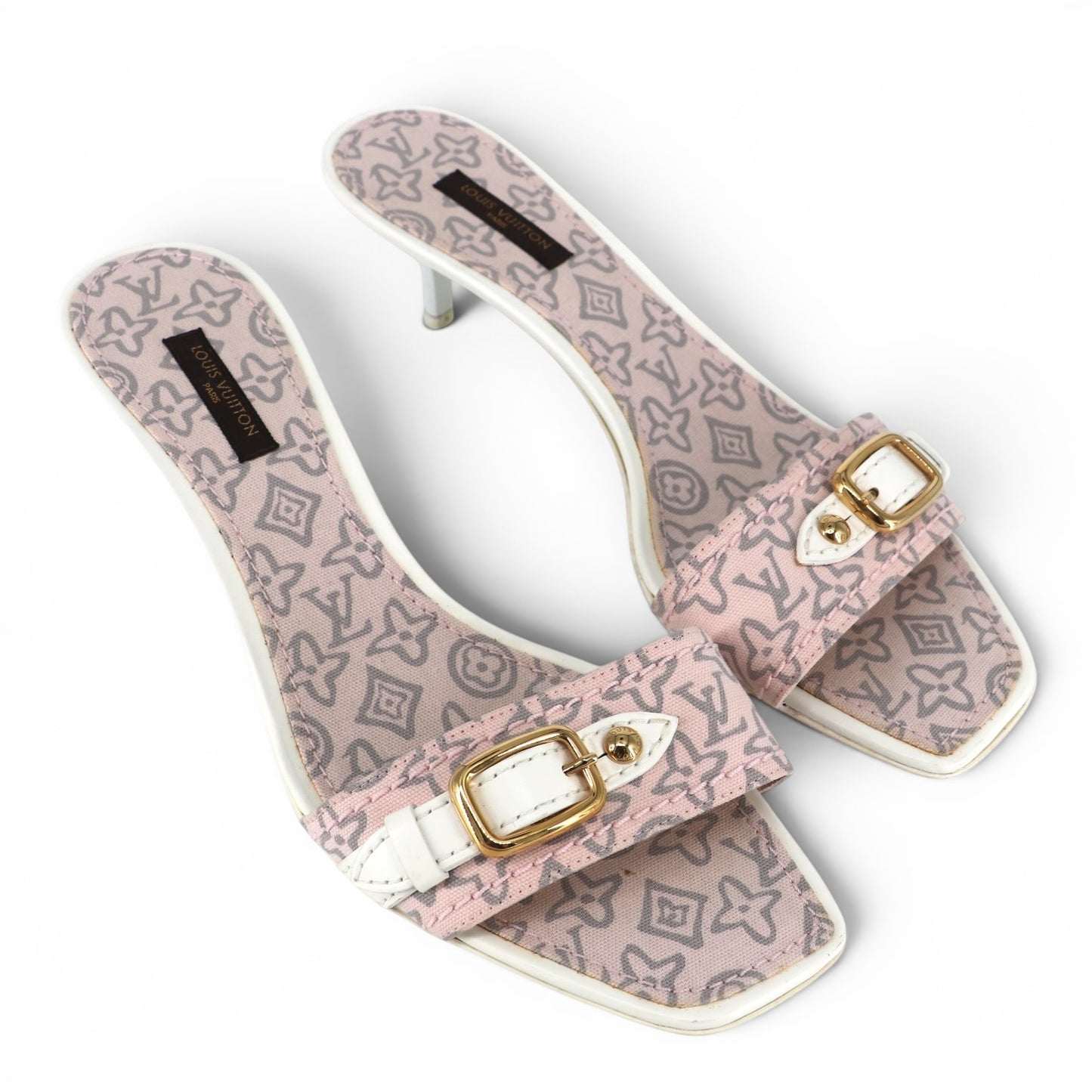 Louis Vuitton Mules kitten heel rosa Gr. 37.5