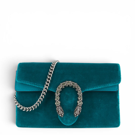 Gucci Dionysus super-mini Samt Türkis
