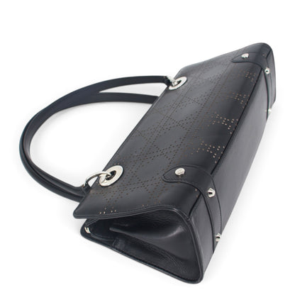 Dior East West Cannage Schultertasche schwarz