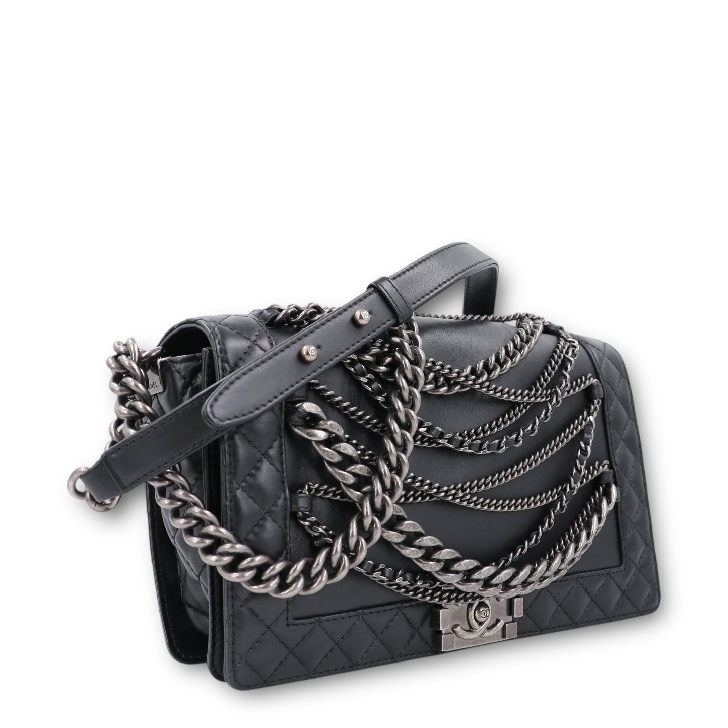 Chanel Boy enchained schwarz
