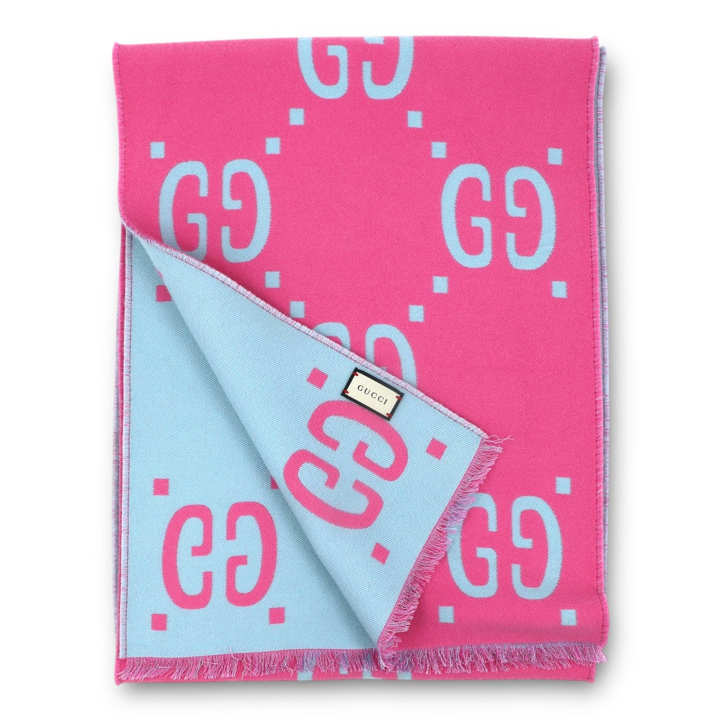 Gucci Schal reversible rosa/blau