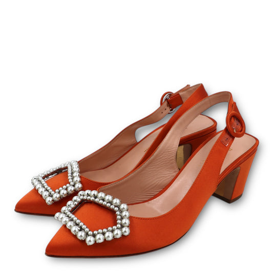 Rupert Sanderson Marina Slingbacks orange Gr. 38.5
