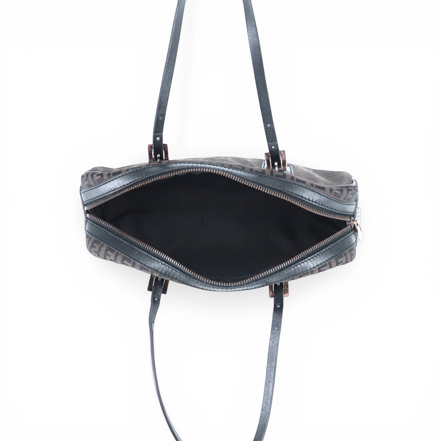 Fendi Zucchino Schultertasche braun