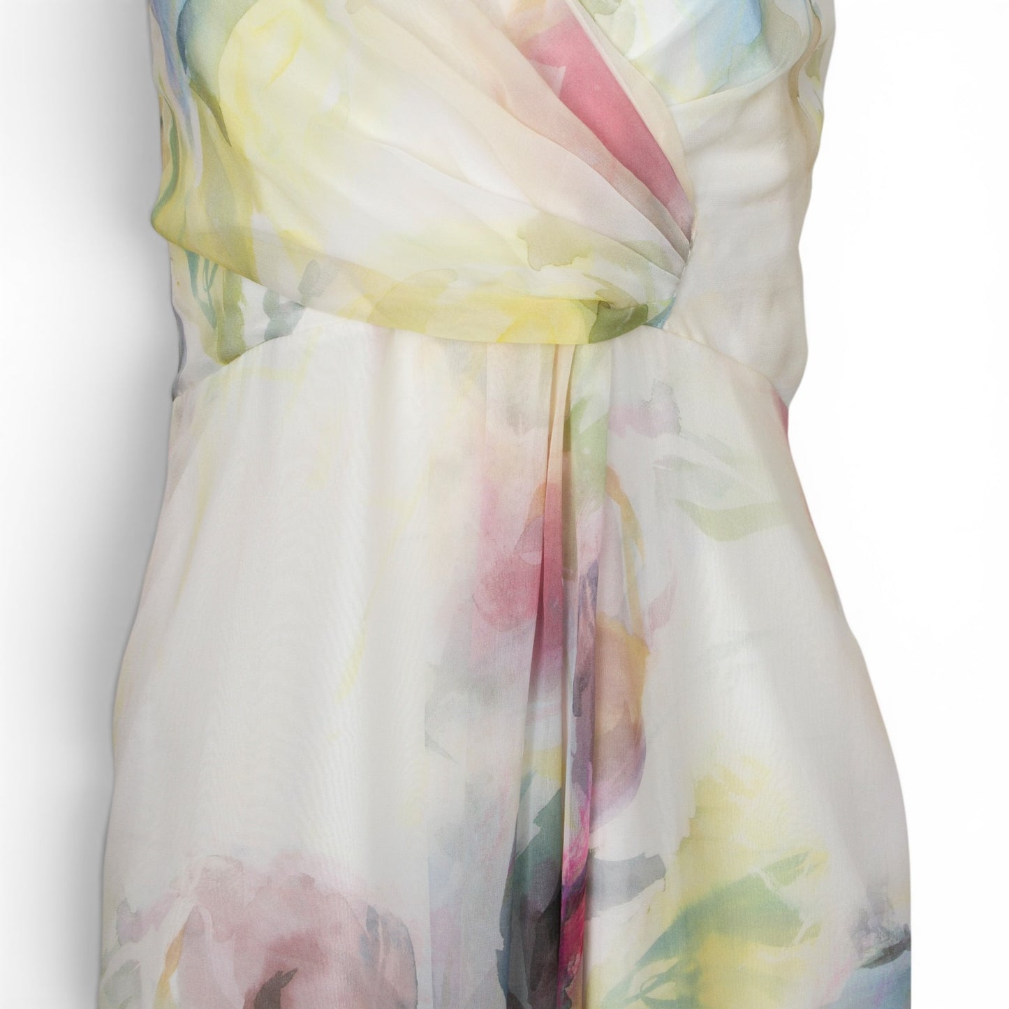 Valentino Kleid Seide crème geblümt IT 42 DE 36