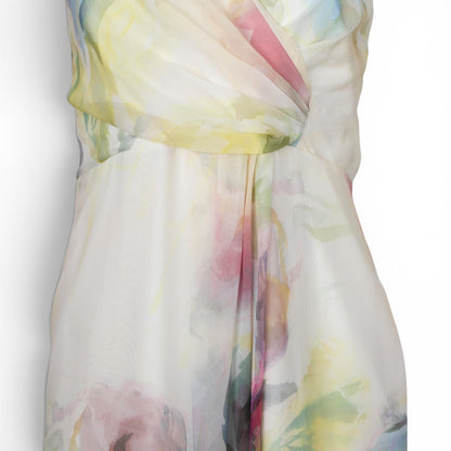 Valentino Kleid Seide crème geblümt IT 42 DE 36