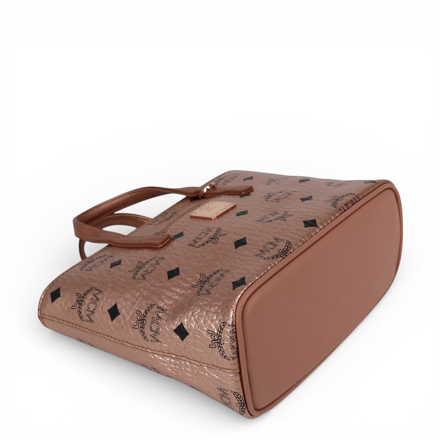 MCM Anya Mini Shopper Visetos Rosé