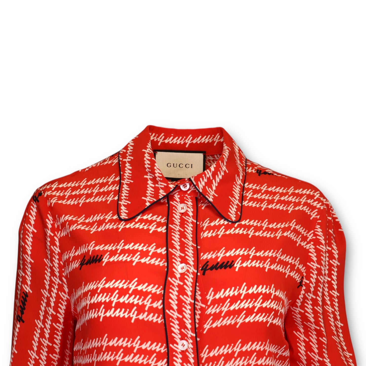 Gucci Seidenbluse rot Gr. 40