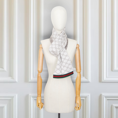 Gucci Wendeschal Wolle GG taupe/crème