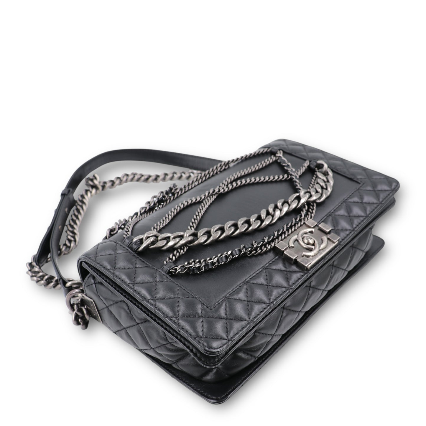 Chanel Boy enchained schwarz