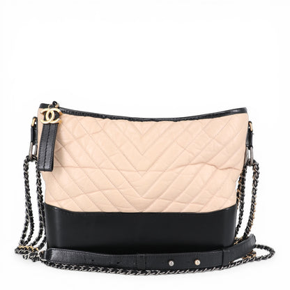 Chanel Gabrielle large beige/schwarz