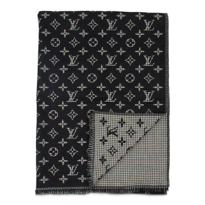 Louis Vuitton Wendeschal Wolle/Seide schwarz kariert