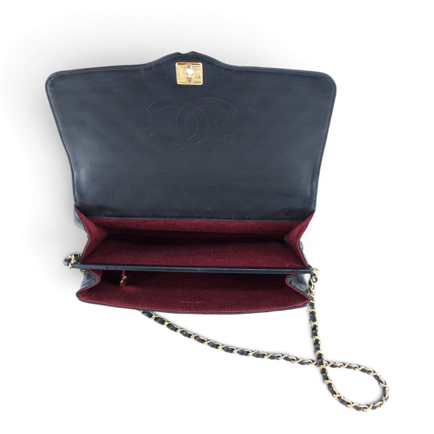 Chanel Matelassé Lammleder schwarz