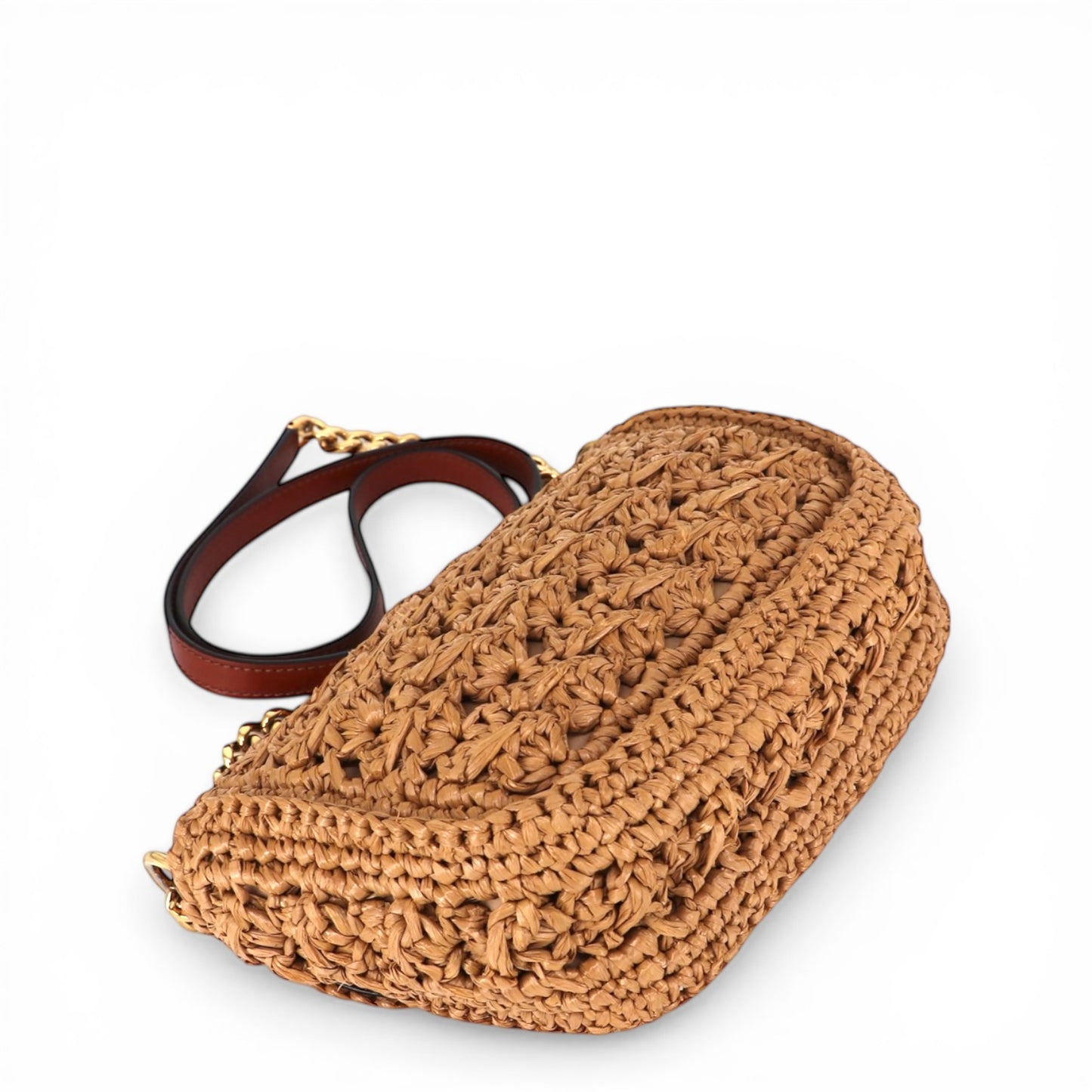 Etro Pegaso small raffia Umhängetasche