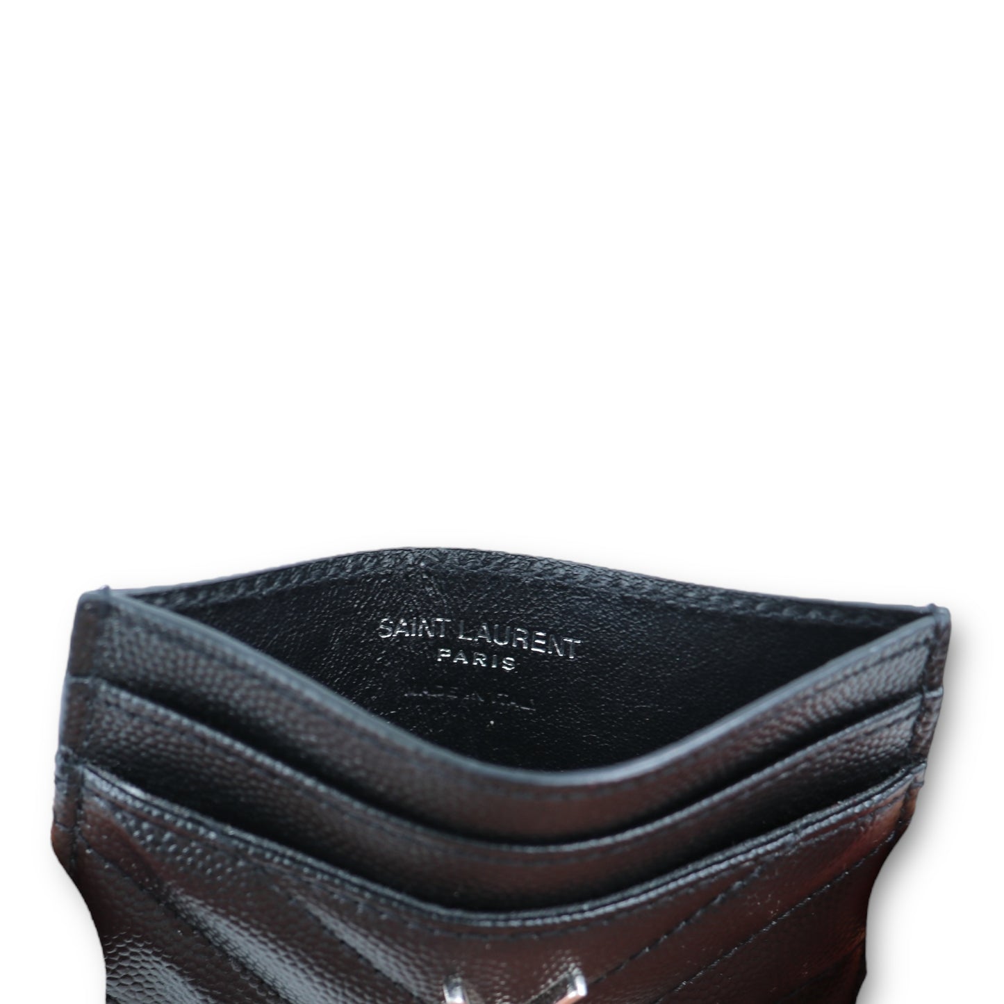 Saint Laurent Cassandre Kartenetui schwarz
