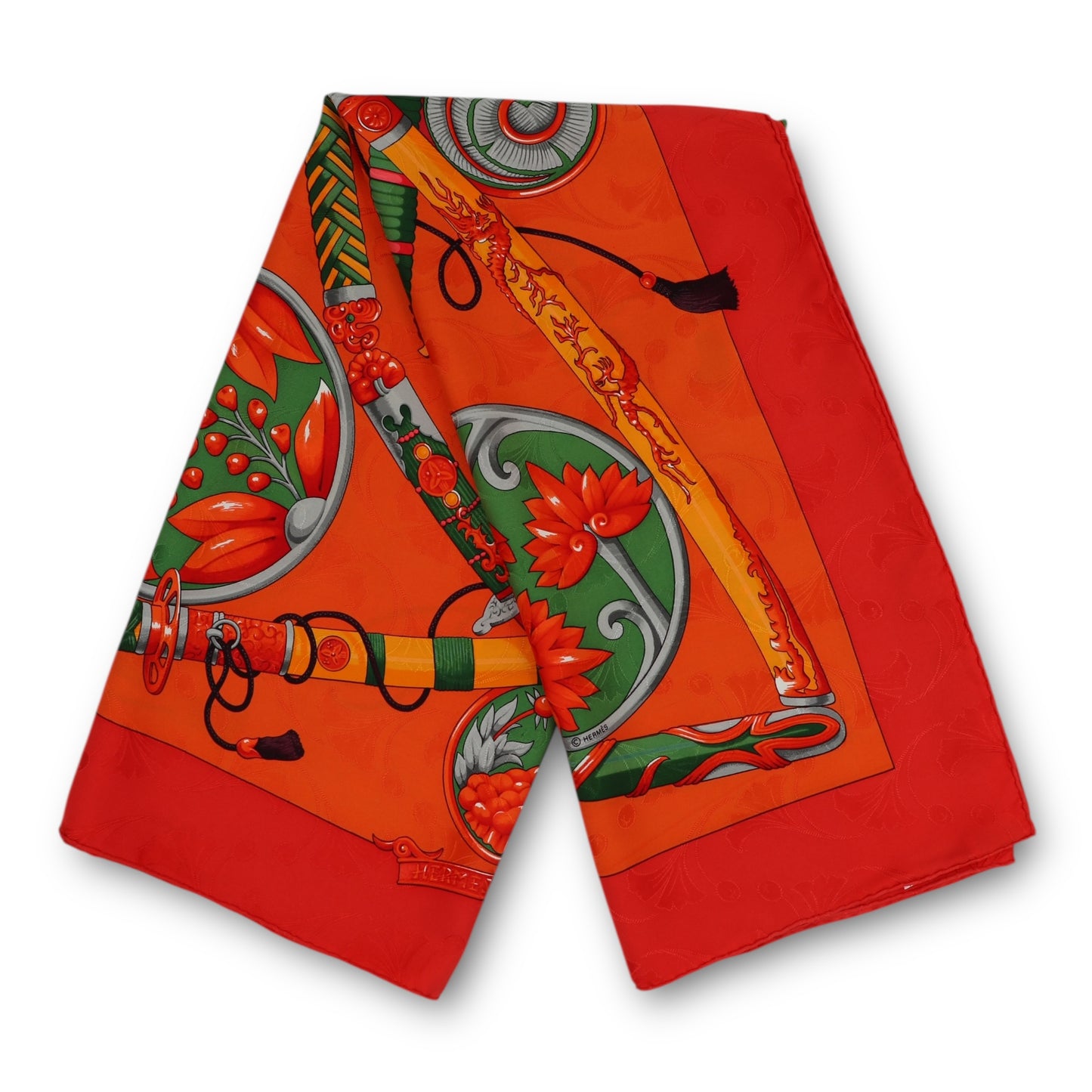 Hermès Carré „Daimyo“ orange