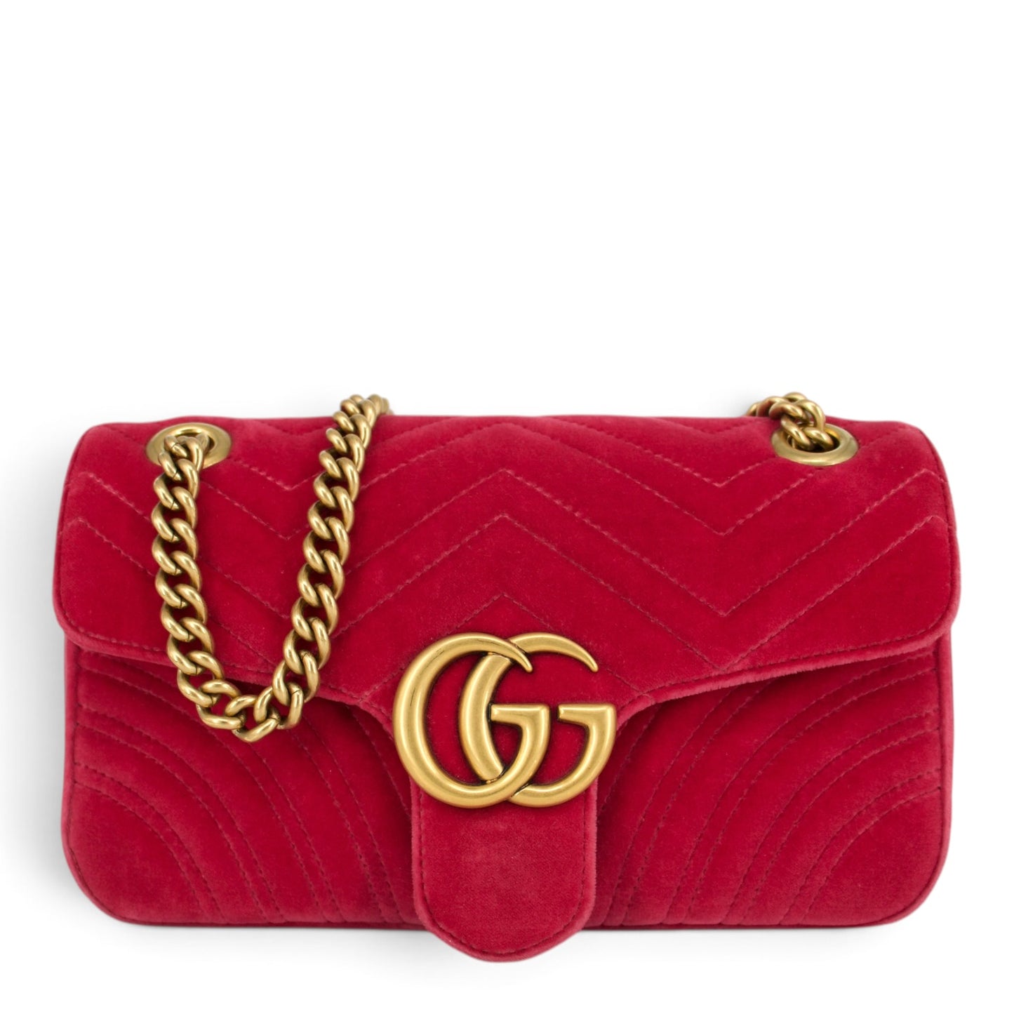Gucci GG Marmont Samt raspberry
