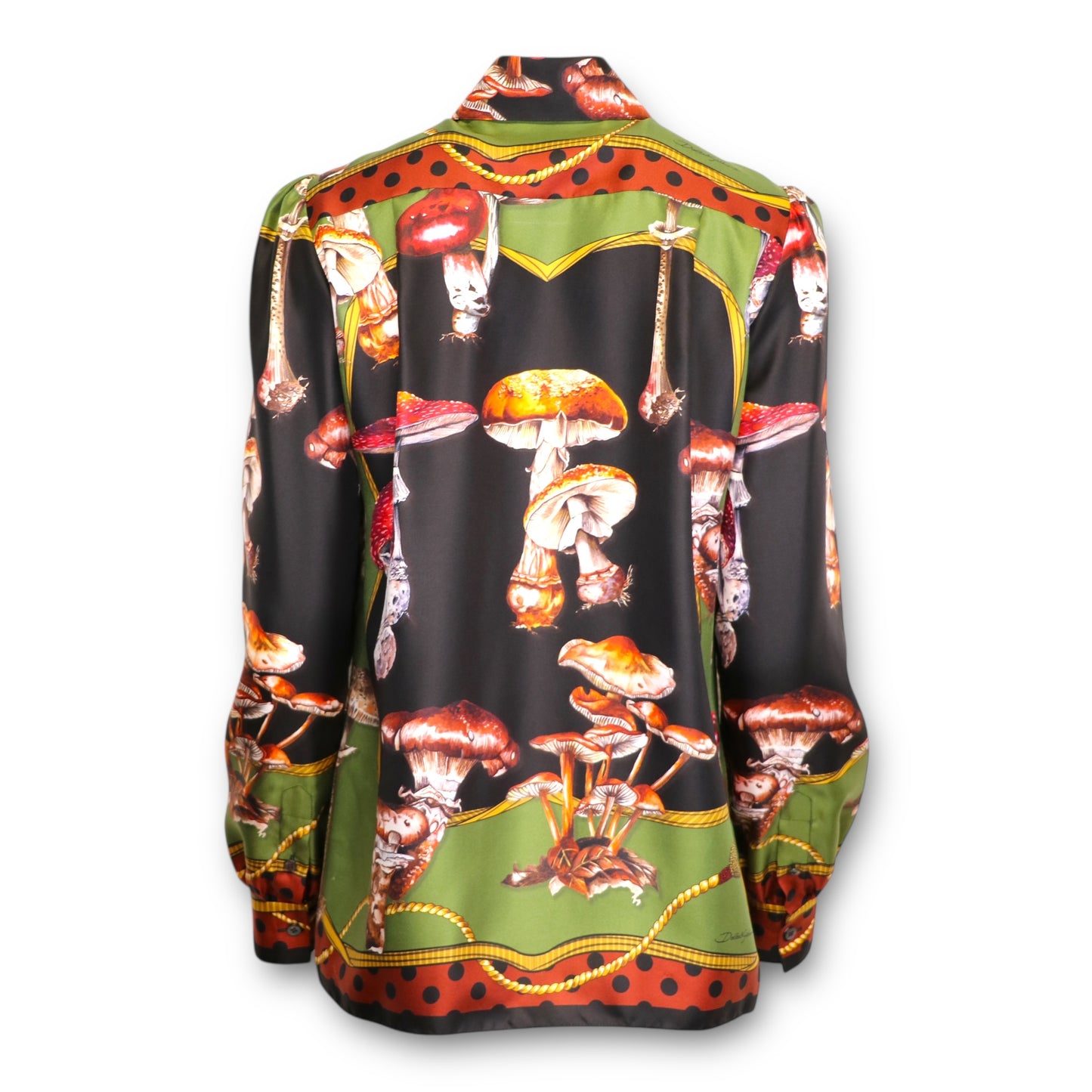 Dolce & Gabbana Seidenbluse m. Pilzen Gr. 34
