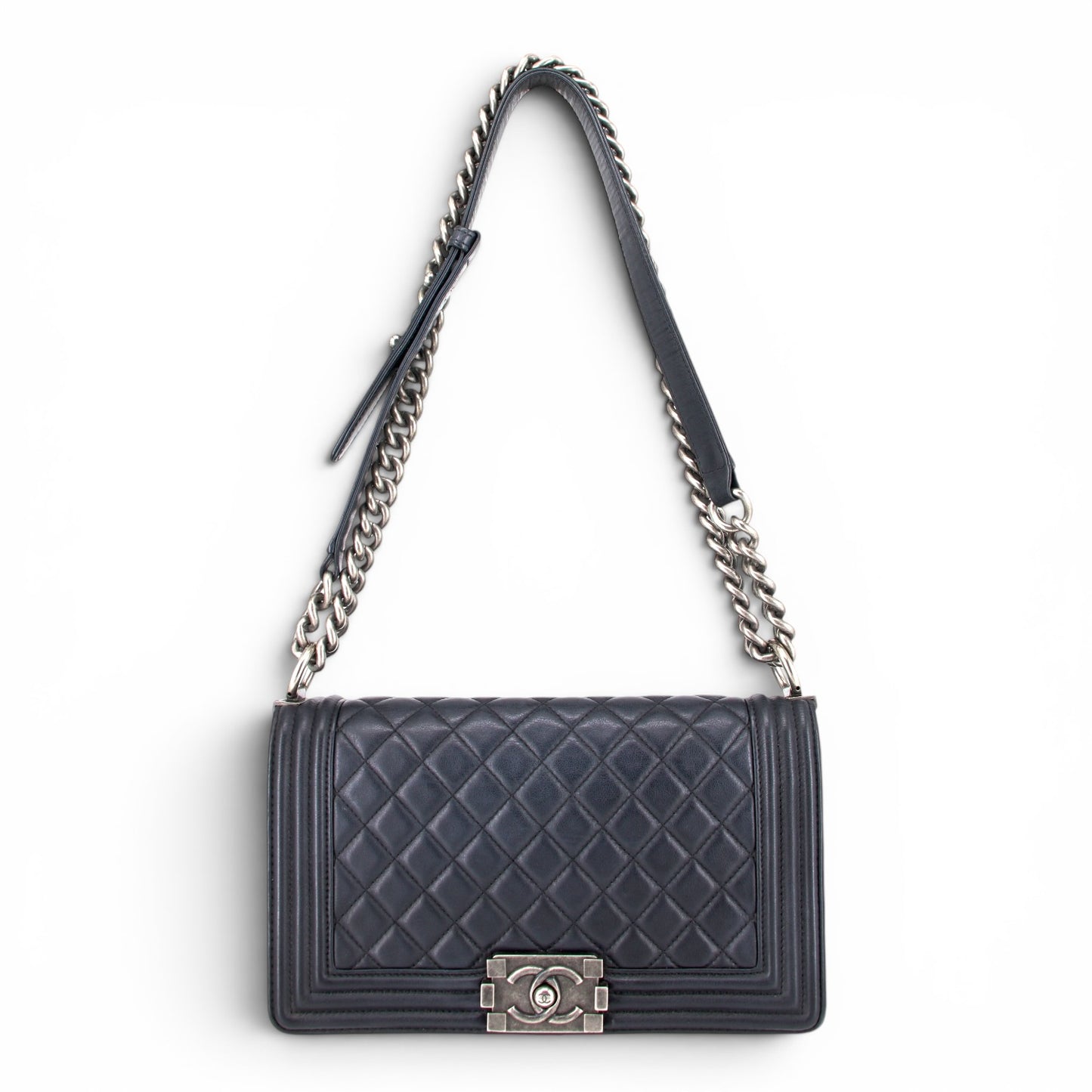 Chanel Medium Boy schwarz RHW