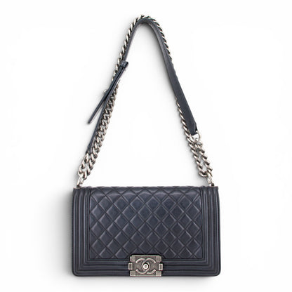 Chanel Medium Boy schwarz RHW