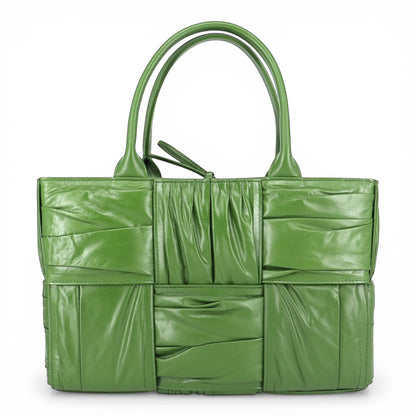 Bottega Veneta Arco small foulard intreccio grün