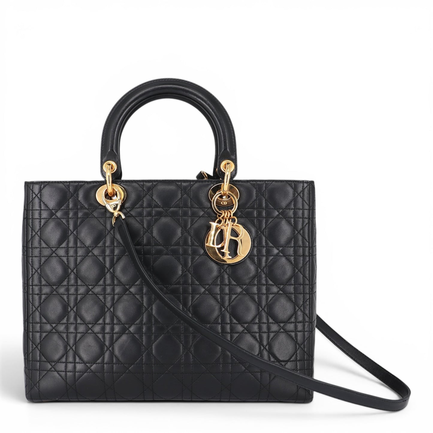 Dior Lady Dior Large schwarz GHW