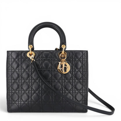 Dior Lady Dior Large schwarz GHW