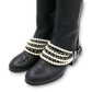 Chanel Stiefel schwarz m. Perlen Gr. 37.5