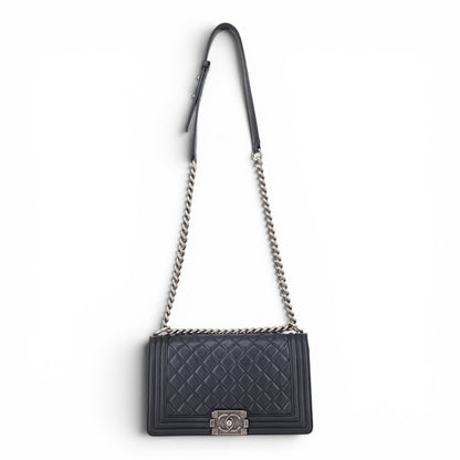 Chanel Medium Boy schwarz RHW