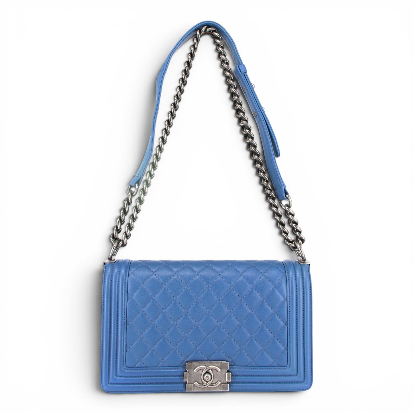 Chanel Medium Boy blau RHW
