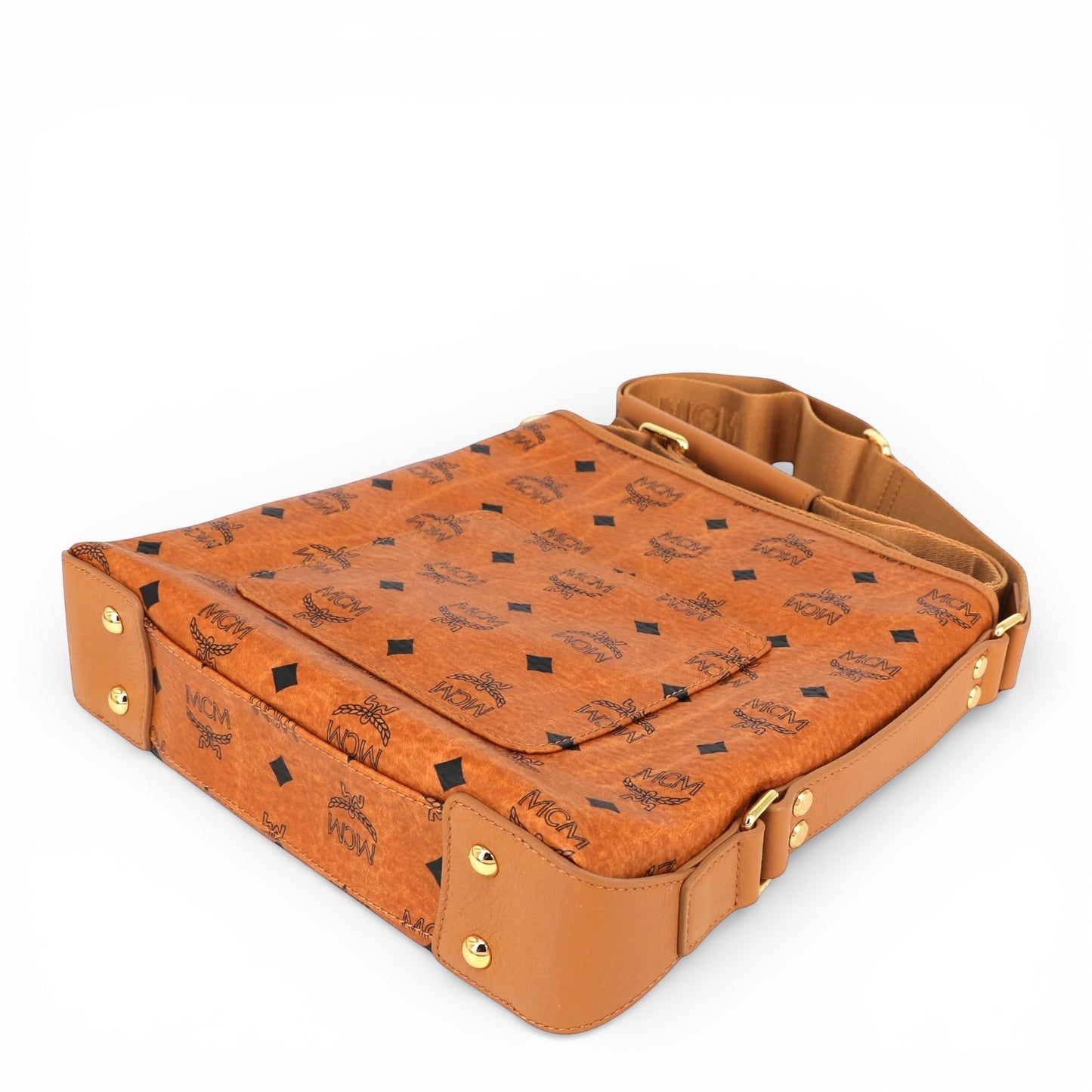 MCM Umhängetasche Visetos Cognac