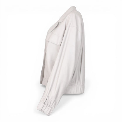 Lafayette 148 Lederjacke grau Gr. M