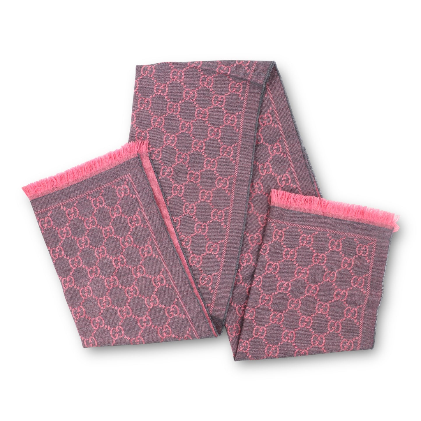 Gucci Schal reversible grau/rosa
